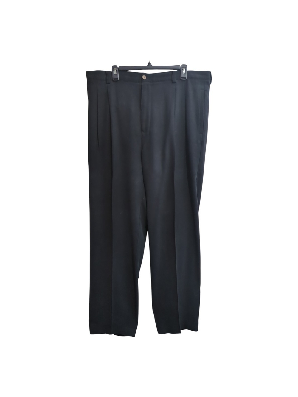 Tommy Bahama 100% Silk Black Dress Pants Relax Fit Men's 40x32 Flat Front Luxury